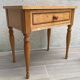 Formica and vintage wood bedside table