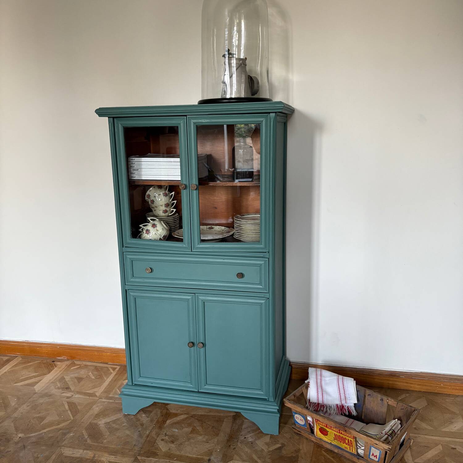 Small organic green sideboard