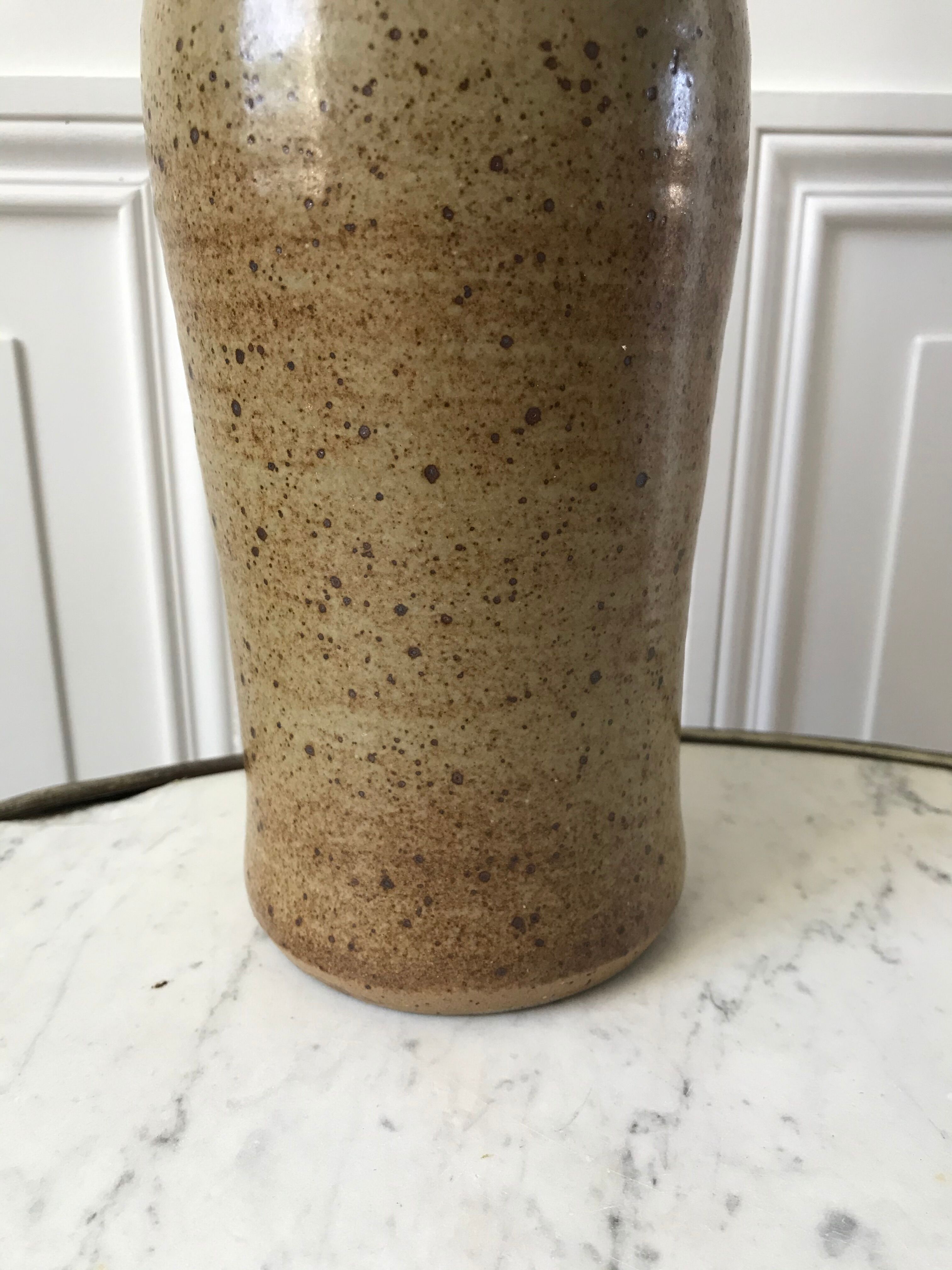 Ceramic bottle / stoneware / pottery vintage 70s signed