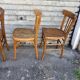 (Lot) 4 vintage wooden bistro chairs by Baumann