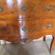 Louis XV commode - 2 drawers - floral marquetry - bronze ornament - 1950