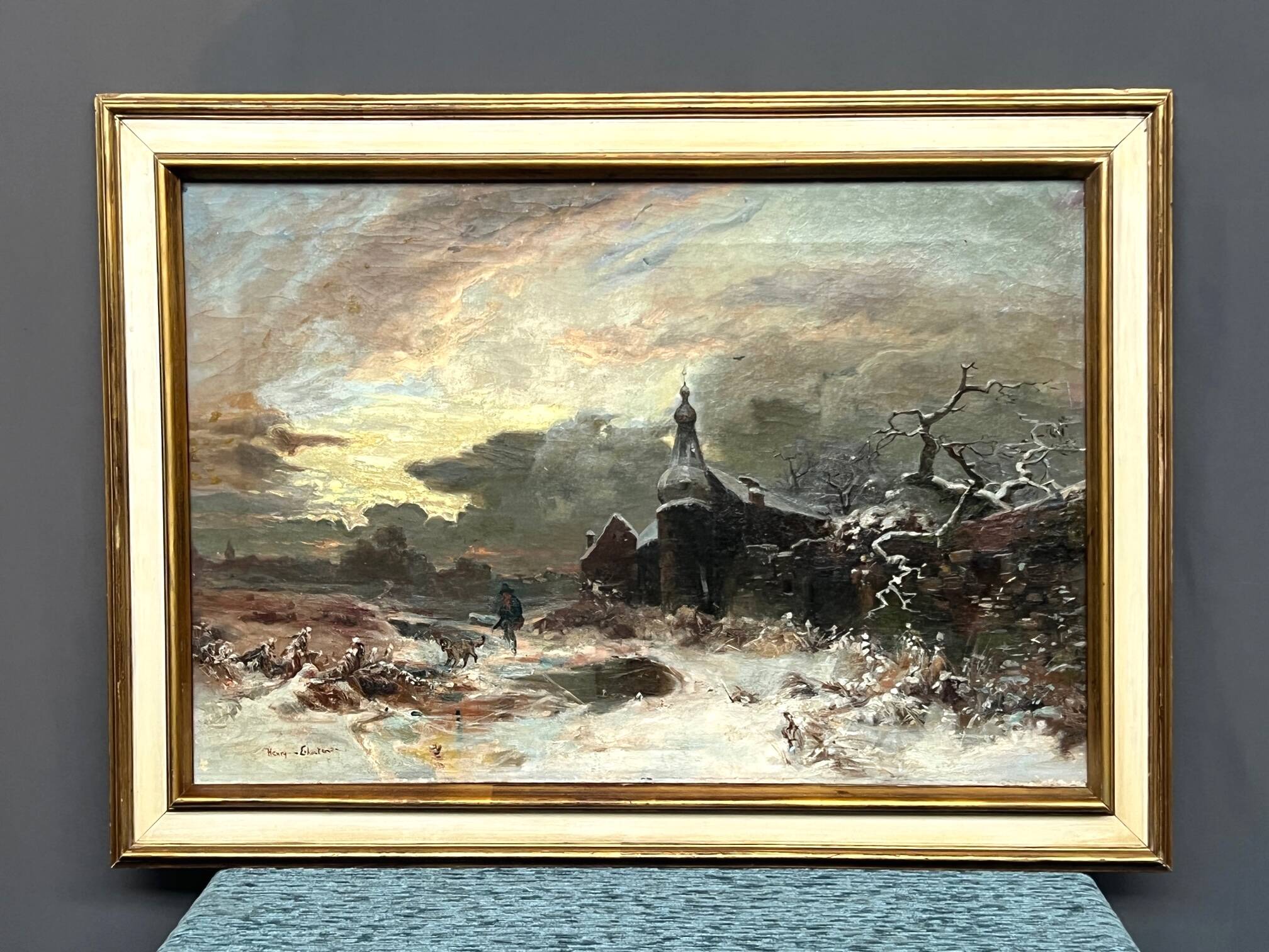 Henry Schouten (1857-1927) “Winter Landscape”.