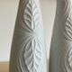 Trio of Op Art vases by KPM Germany in biscuit porcelain