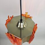 Suspension Claus Bolby en laiton et plastique danois des années 70