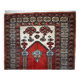 Tapis de prière vintage fait main Lahore pakistanais 62cm x 92cm (1970s)