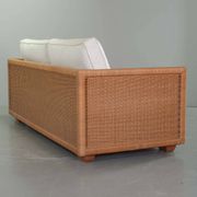 Luxurious Italian Gasparucci Reed White Lounge Greenhouse Sofa. Italy, 1980