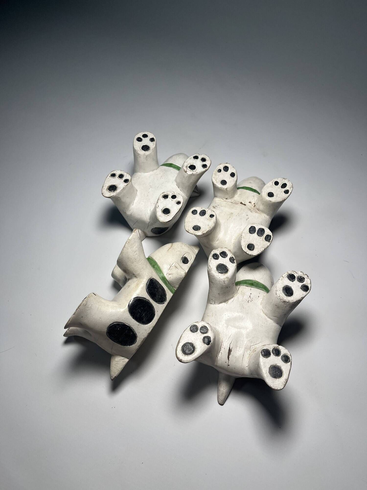 4 wooden animal figurines – Asian folk art, 20th century