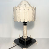 Lampe Art Déco sculptée en os