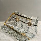 Pair of Sciolari style crystal sconces