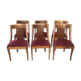 Suite of 6 chairs empire swan collar