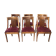 Suite de 6 chaises empire col de cygne