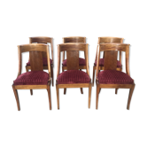 Suite de 6 chaises empire col de cygne