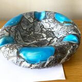 Vallauris Ashtray Pocket Empty Ceramic Blue Grey Antique Vase