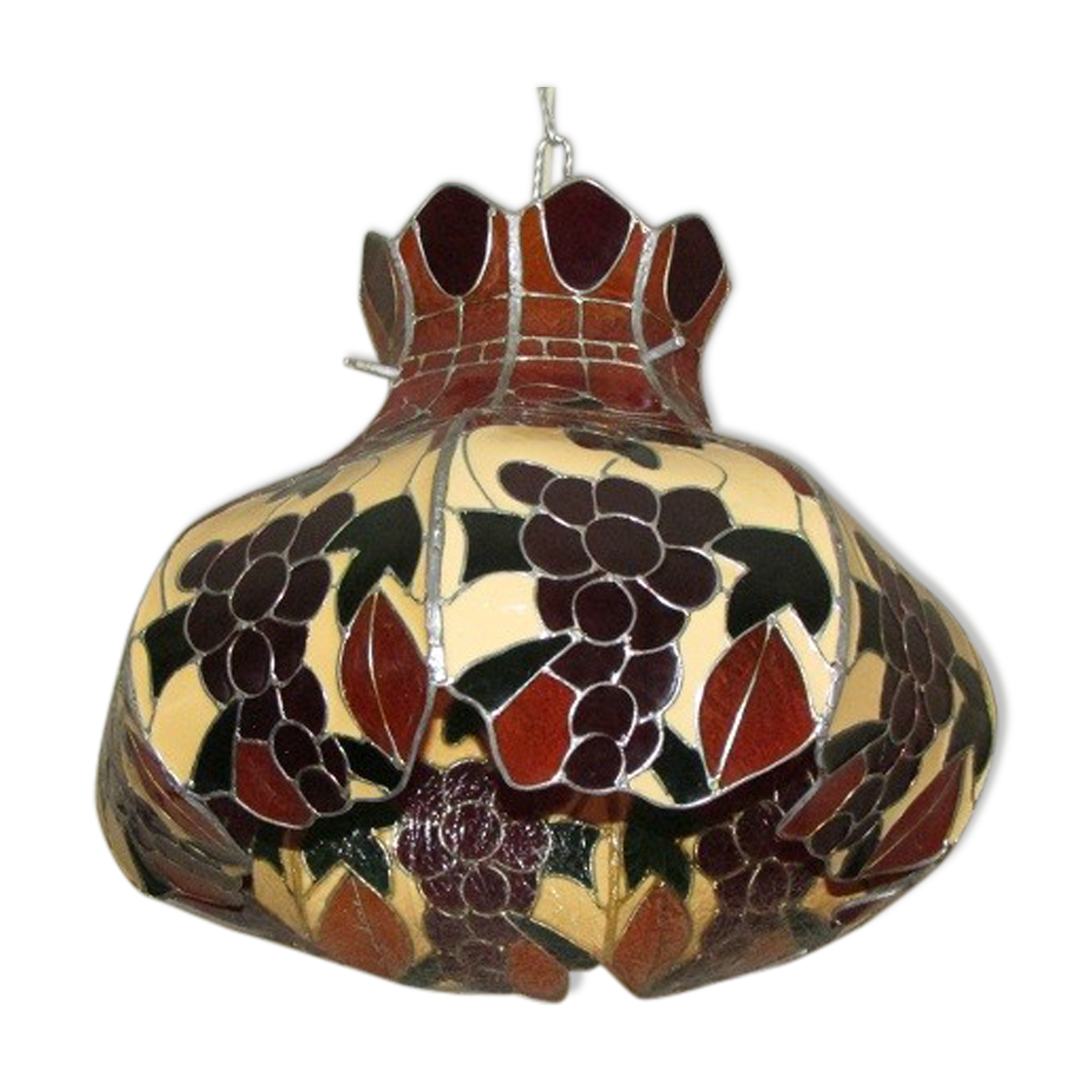 Lustre suspension en vitraux