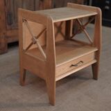 1950 vintage oak bedside table