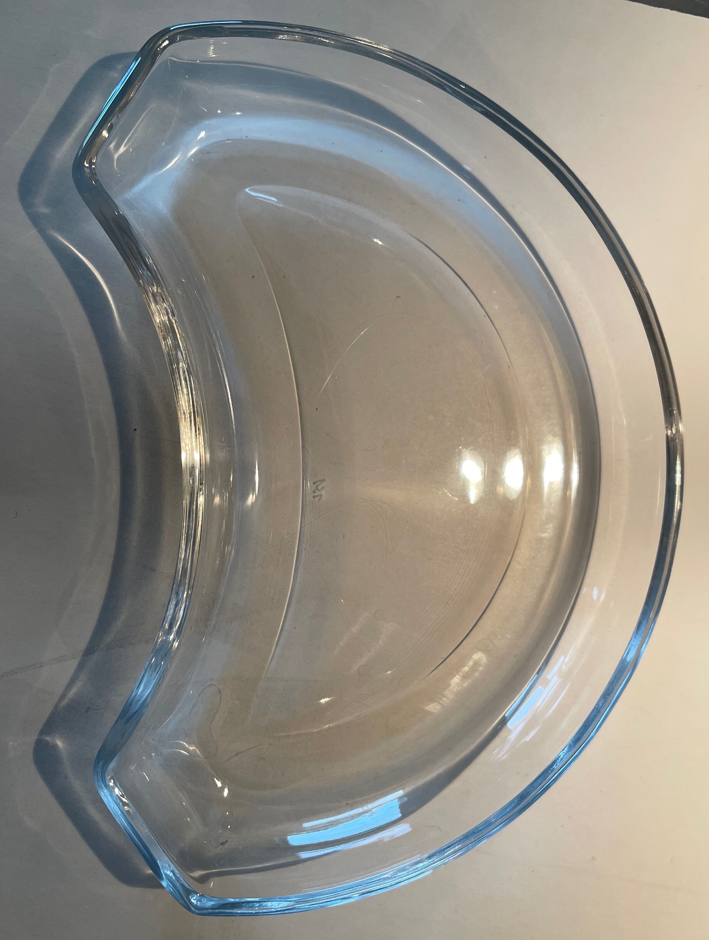 6 crystal half-moon salad plates