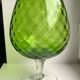 Italian vase, cup in green glass 70s
