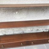 English Mahogany Wall Shelf – Georgian Style Bookcase Early 20th Century