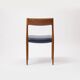 Model 77 Chair in Teak and blue leather by Niels Otto Møller