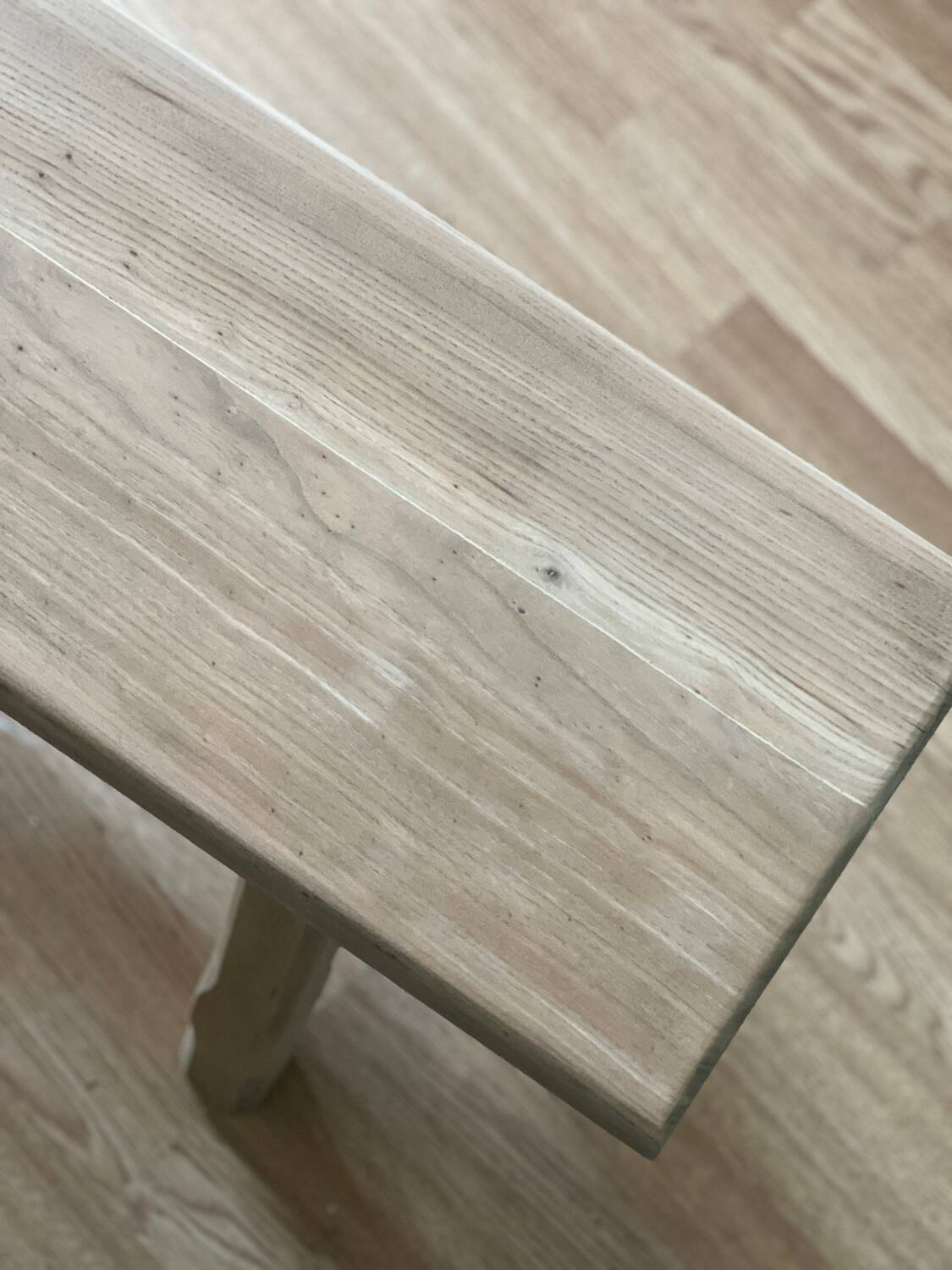 Solid wood farmhouse bench