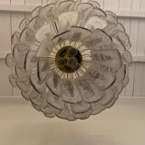 Vintage murano glass feather chandelier, 1970s