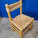 Chaise paillée bois clair vintage style Perriand