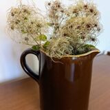 Glazed stoneware pitcher