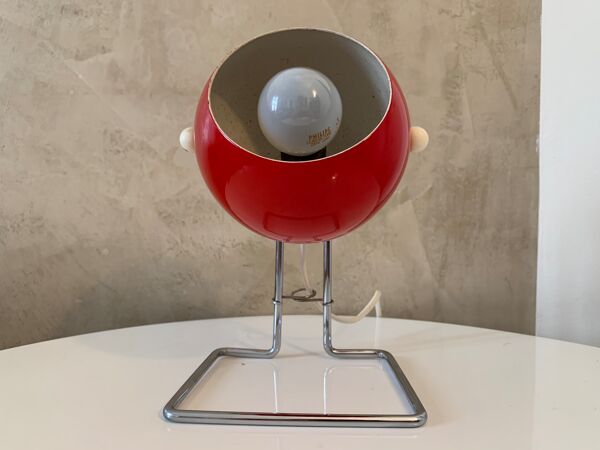 Lampe de table Red E.S Horn des années 1960