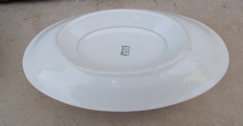 1 antique porcelain sausage Limoges blue and gold nets