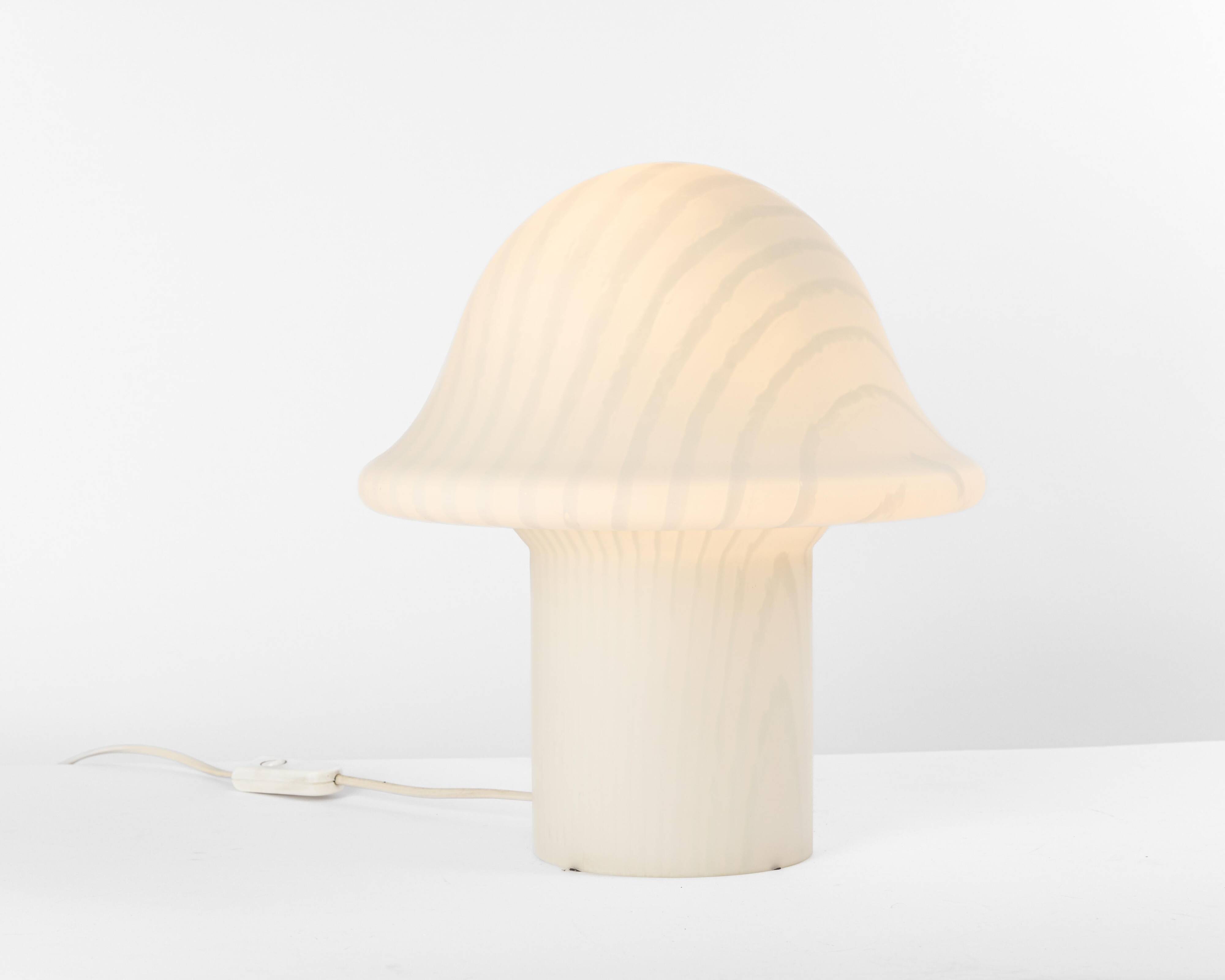 Large glass table lamp by Peil & Putzler, Germany, 1970s.