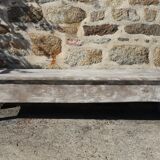 Large bench 19th solid wood patina
