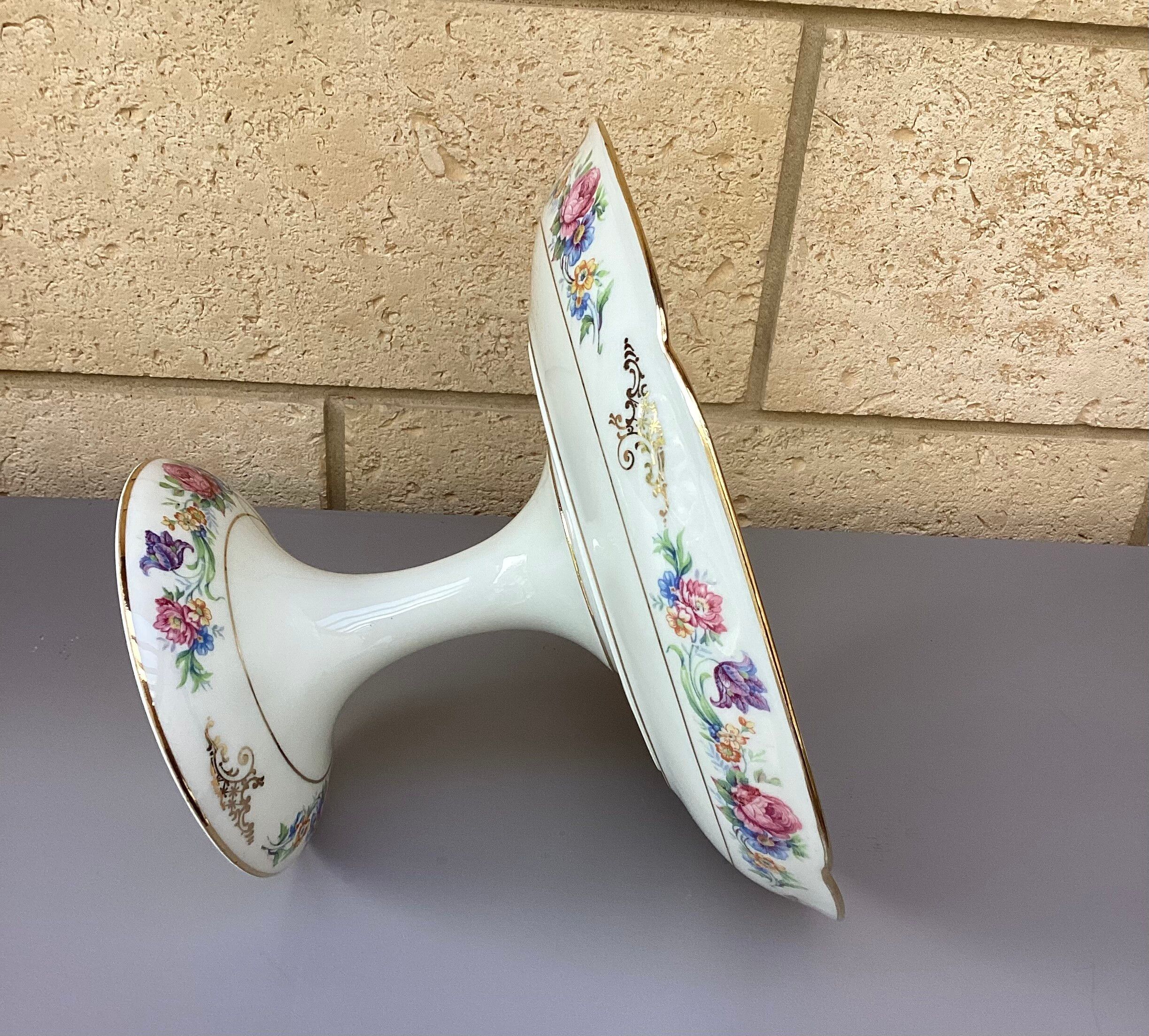 Old Limoges porcelain compote