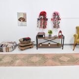 3x12 Pale Red Brown Vintage Runner Rug 80x380Cm SK 21977