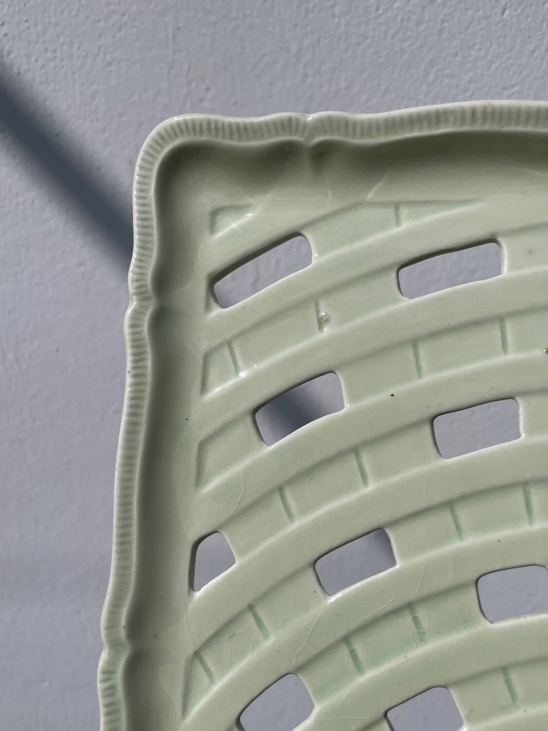 Sarreguemines ceramic braided dish