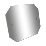 Octagonal antique beveled wall mirror