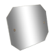 Octagonal antique beveled wall mirror