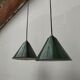 Pair of industrial hanging lamps