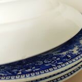 Assiettes creuses Royal Sphinx Maestricht P. Regout "Cambridge Old England" bleu & blanc