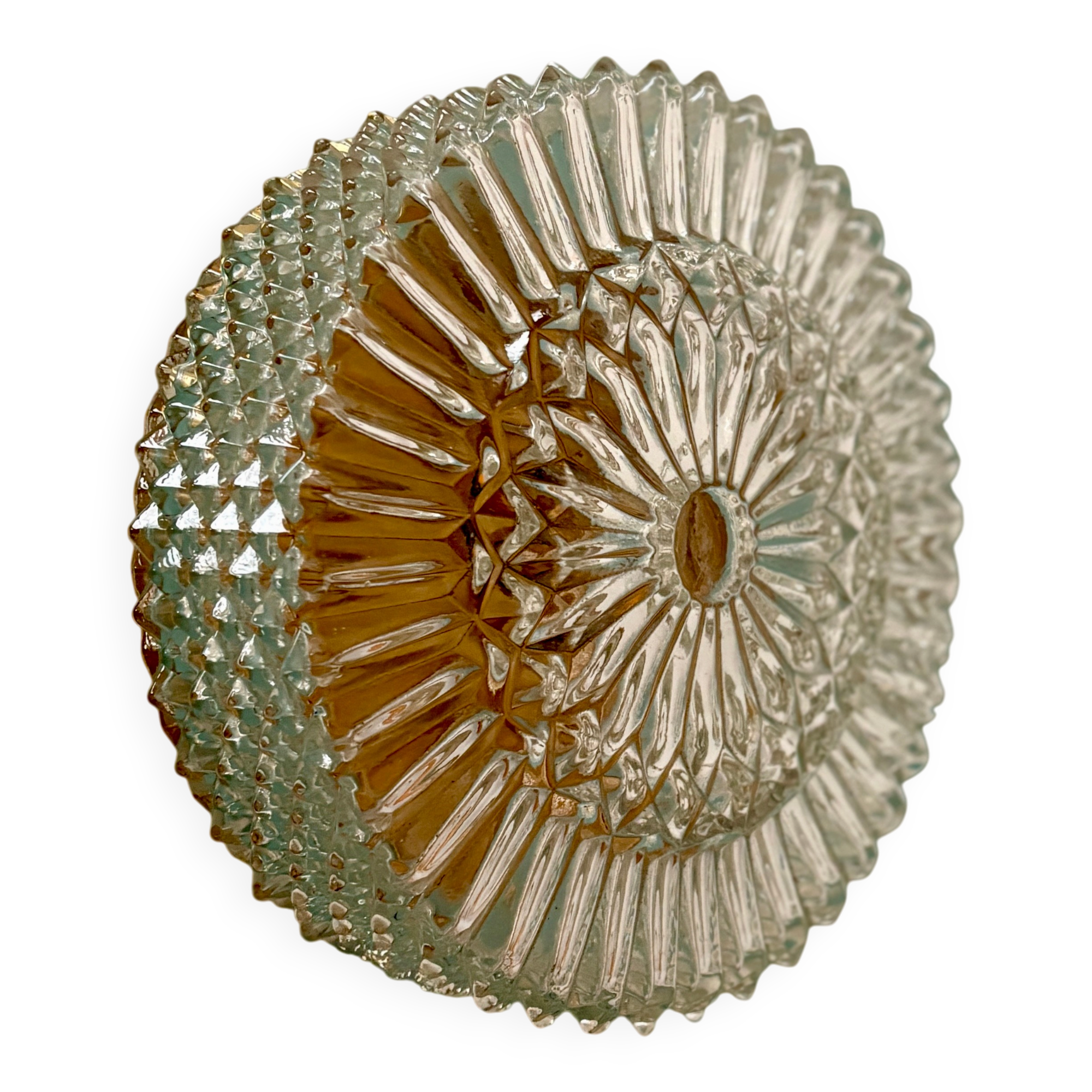 Vintage glass moulded globe wall/ceiling light.