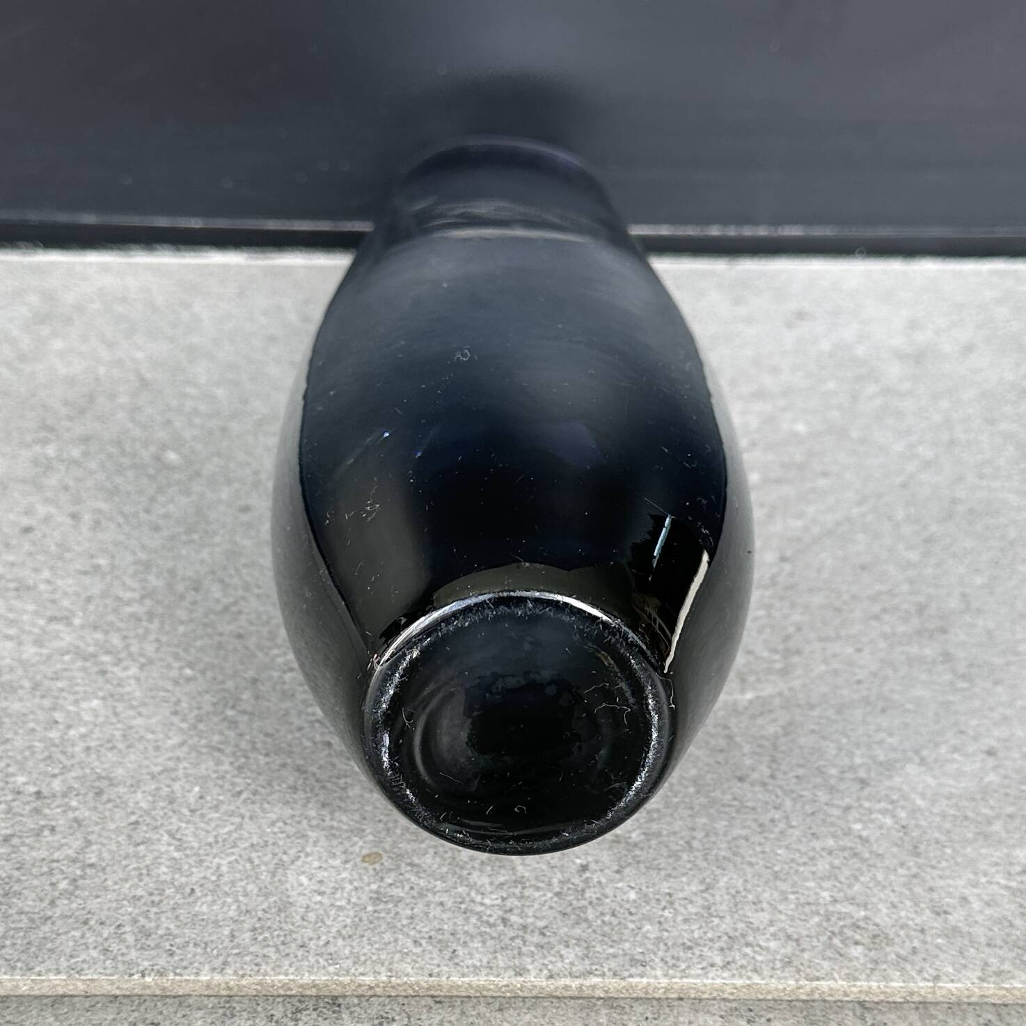 Vase en verre gris vintage scandinave