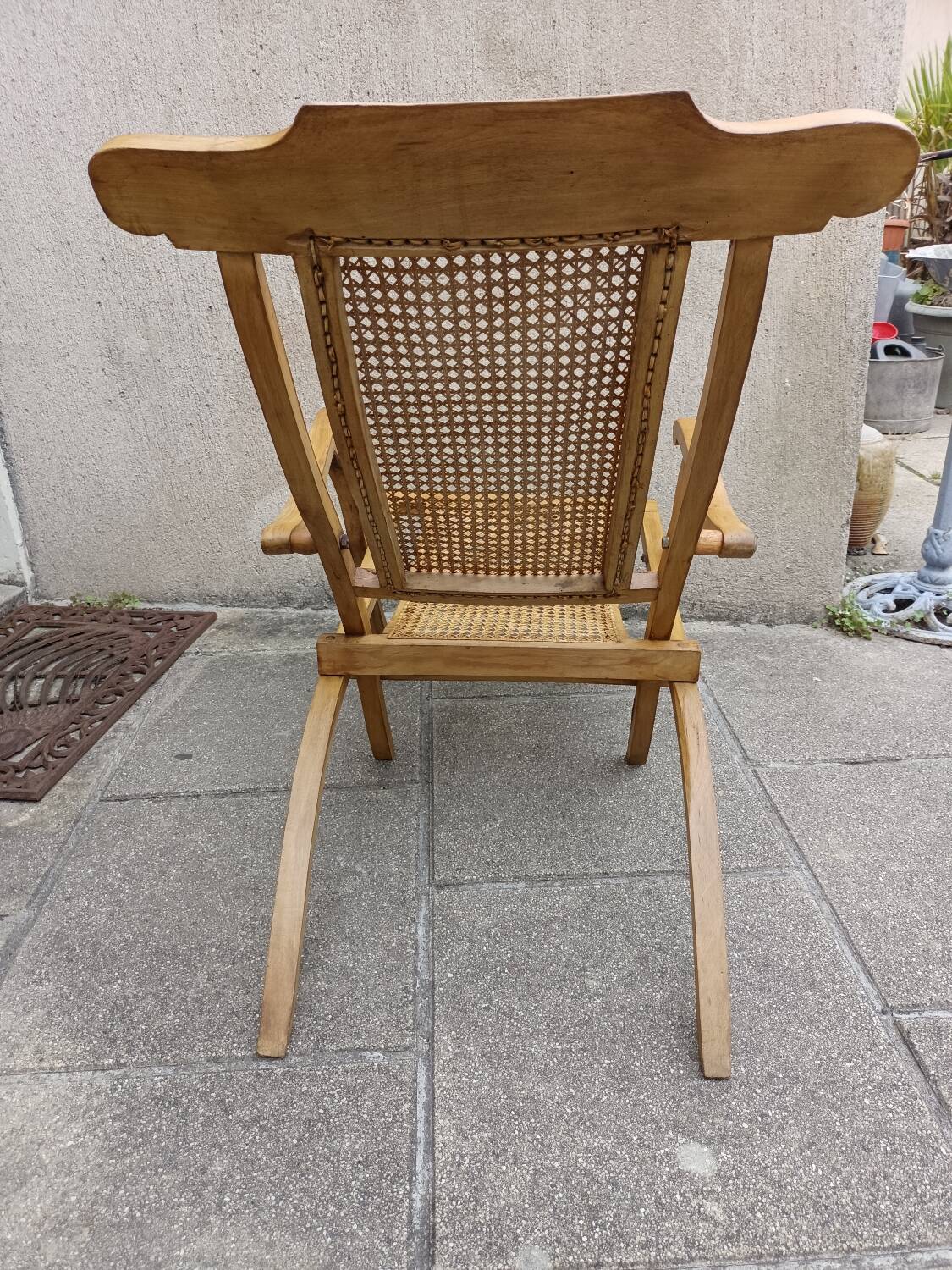 Cane deckchair year 1930