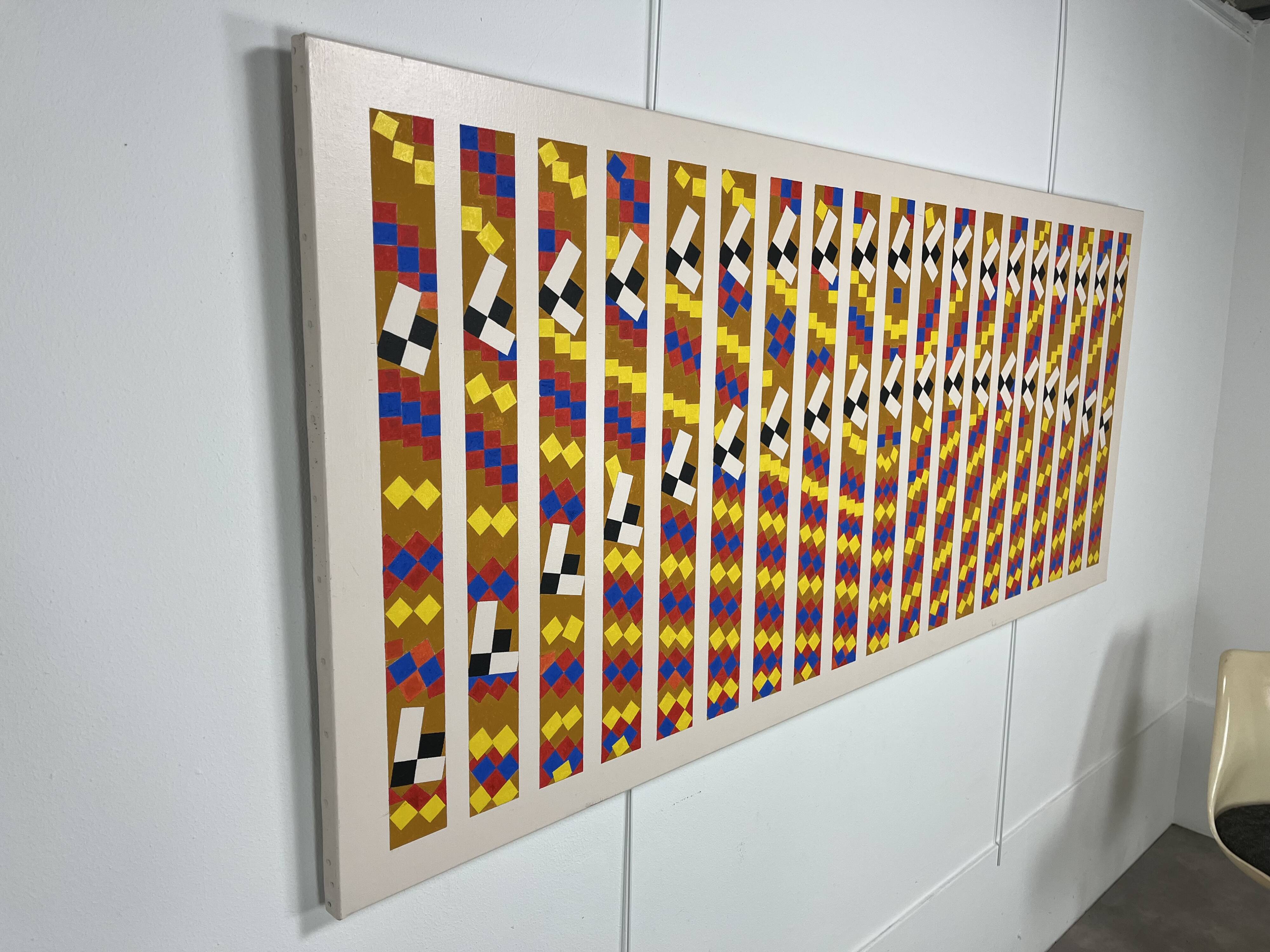 Unsigned XL contemporary art painting 195 cm