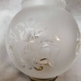 Gilt brass and engraved glass wall lights, 1970