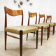 Set of 4 Danish chairs Niels O. Møller for J.L. Møller møbelfabrik