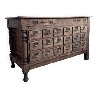 Central island counter XL multi-drawer workbench