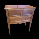 Louis XVI style commode in solid cherry wood.