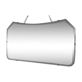 Miroir biseauté art déco 66x38cm