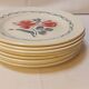 Set of 8 old flat plates from digoin sarreguemines earthenware factories - cannes model