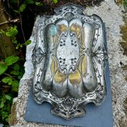 Plateau argenté Art Nouveau Jugendstil XIXe siècle