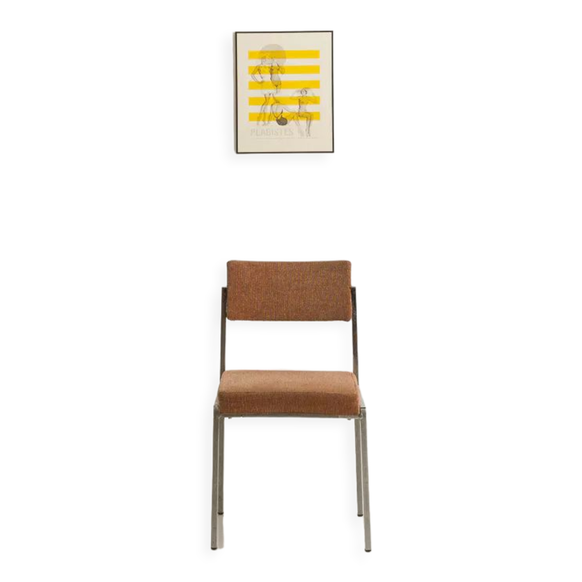 Office chair with chrome-plated steel structure